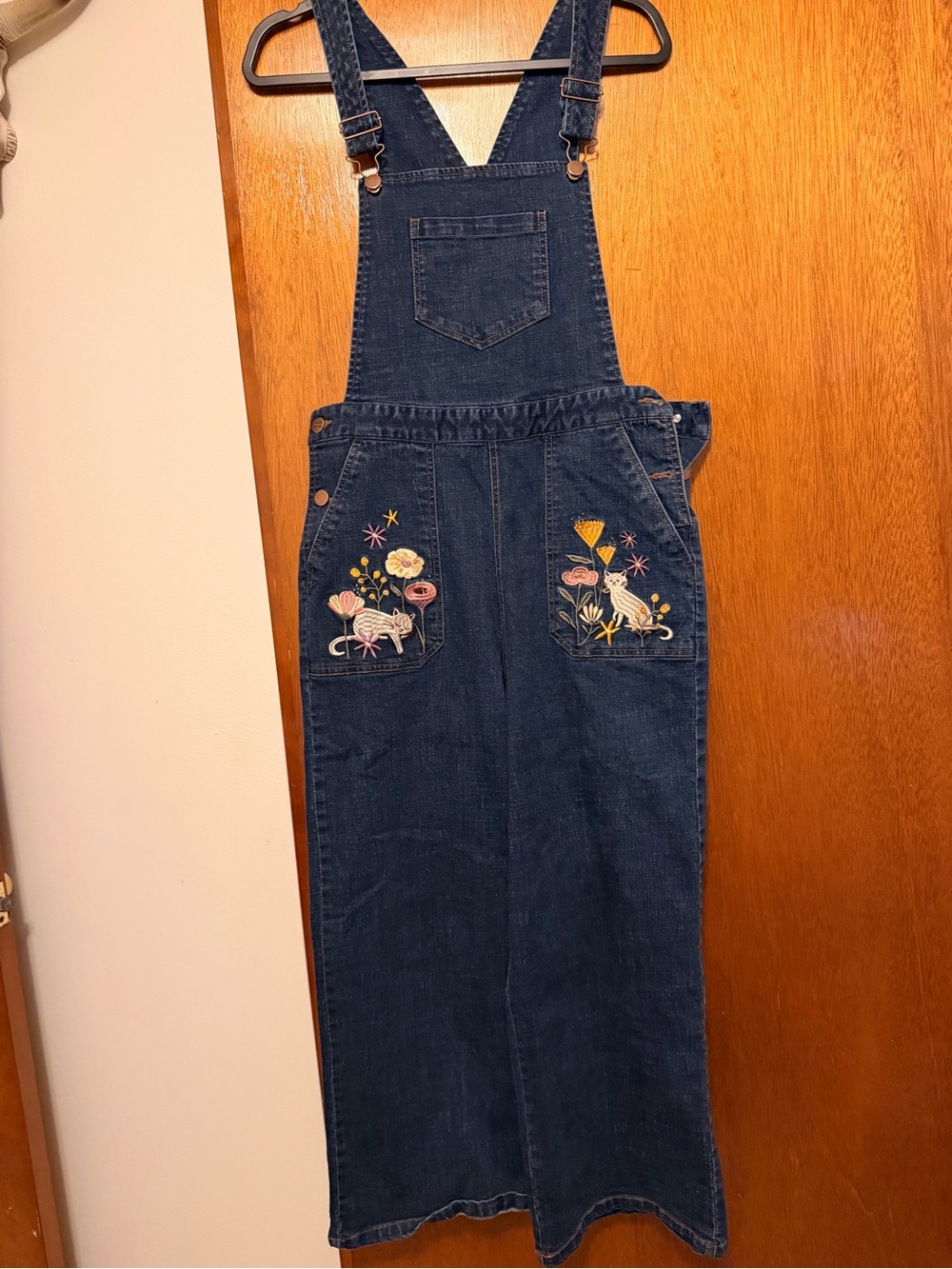 ModCloth princess highway cotton cat pattern overalls